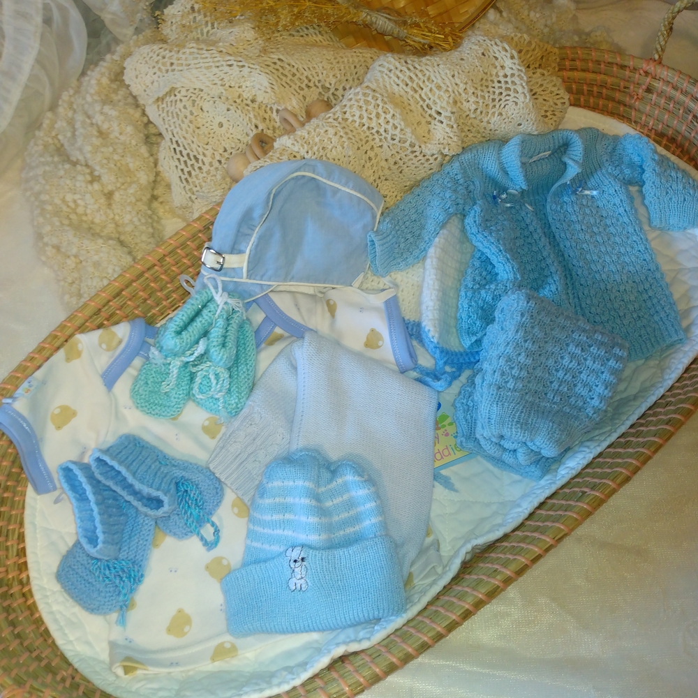 Vintage Blue and White Bundle Kids Bottoms Set